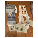 ASSORTED KITCHEN TEXTILES, STATIONERY, AND
