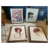 VTG THE LADIES HOME JOURNAL FRAMED PRINTS (4),