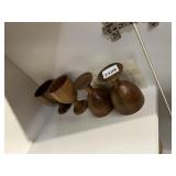 WOODEN GOBLETS, VTG STYLE (4).