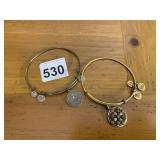 ALEX AND ANI EXPANDABLE WIRE BANGLES, COMPASS AND