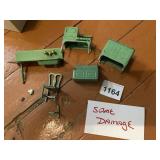 VTG METAL DOLLHOUSE KITCHEN FURNITURE, STOVE,