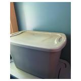 STERILITE STORAGE BIN, 18 GAL, TITANIUM.
