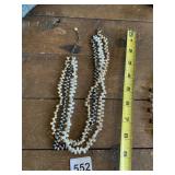 MULTI-STRAND FRESHWATER PEARL NECKLACE, WHITE AND