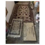 ASSORTED RUGS (3), INCL LARGE FLORAL PATTERN RUG,