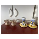 BORIS POTTERY HANDMADE RHODES-GREECE CANDLESTICKS