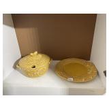 SANTA TABLE PORTUGAL YELLOW GLAZED EARTHENWARE