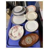 MAYER CHINA PLATES (4), ASSORTED STONEWARE PLATES
