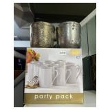 GIBSON PARTY PACK PORCELAIN MUGS (12), GOLD