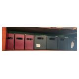 PLASTIC HANGING FILE BOXES, ASSORTED COLORS,