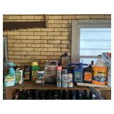 ASSORTED AUTOMOTIVE AND GARDEN CHEMICALS, OILS,