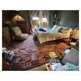 WOVEN KILIM RUG, GEOMETRIC PATTERN, MULTICOLOR,