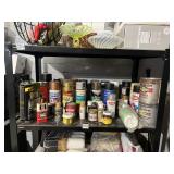 ASSORTED SPRAY PAINTS, PRIMERS, AND HOBBY