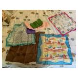 VTG ASSORTED SILK AND RAYON SCARVES, VARIOUS