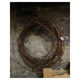 NATURAL VINE WREATH, CIRCULAR FORM, RUSTIC DECOR.