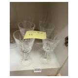 WATERFORD CRYSTAL STEMWARE, DIAMOND CUT PATTERN,