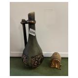 VTG BULGARIAN DECORATIVE CERAMIC DECANTER,