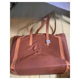 ADRIENNE VITTADINI TOTE BAG, FAUX LEATHER, DUAL