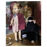 VTG COMPOSITION DOLLS (2), LITTLE RED RIDING HOOD
