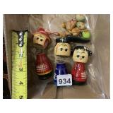 VTG WOODEN SPRING-ACTION FIGURES, ASSORTED
