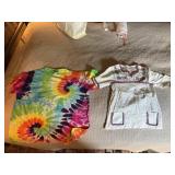 VTG GREEK EMBROIDERED COTTON TUNIC, TIE-DYE
