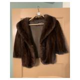 CARL W. HERRMANN INC. FUR CAPELET, BROWN FUR,