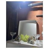 VTG GRAPE CLUSTER CANDLES (4), CLEAR GLASS