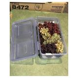 STERILITE FLIP TOP STORAGE CONTAINER, FILLED W/