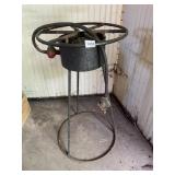 PROPANE BURNER STAND W/ ATTACHED HOSE AND