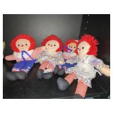 RAGGEDY ANN AND ANDY DOLLS, CLOTH CONSTRUCTION,