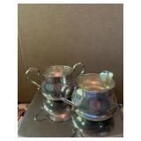 TOWLE STERLING SILVER CREAMER AND SUGAR BOWL,