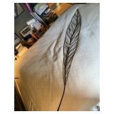METAL LEAF WALL ART, BLACK FINISH, OPENWORK