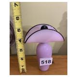 VTG ART GLASS PERFUME BOTTLE, PINK CASED GLASS,