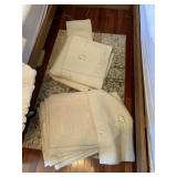 QUILTED BED COVERLETS (2), FLORAL EMBROIDERY