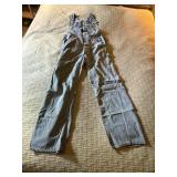 WASHINGTON DEE CEE VTG HICKORY STRIPE OVERALLS,