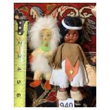 VTG CARLSON DOLLS NATIVE AMERICAN FIGURES (2).
