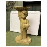 NILES THE BUTLER FIGURAL SERVING STAND, RESIN