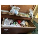 VTG SEWING NOTIONS, THREAD, CROCHET HOOKS,