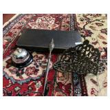 VINTAGE BRASS LETTER HOLDER, METAL LETTER OPENER,