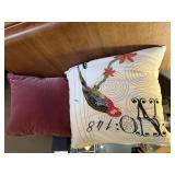 ASSORTED DECORATIVE THROW PILLOWS, EMBROIDERED
