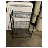 BLACK WIRE METAL SHELVING UNIT, 3-TIER,