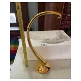 GOLD-TONE METAL ORNAMENT DISPLAY STAND.