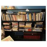 BLACK WOODEN BOOKSHELF, CONTENTS NOT INCLUDED.