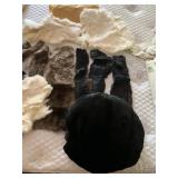 ASSORTED FUR PELTS, VARIOUS COLORS, INCL WHITE,