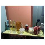 VTG GLASS BOTTLES W/ SWING TOPS (3), AMBER