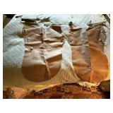 LEATHER CHAPS W/ METAL CONCHOS AND CLASP