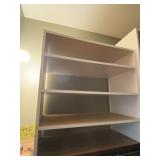 WHITE LAMINATE MODULAR SHELVING UNITS, CONTENTS