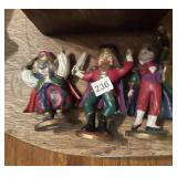 FIGURINES, MASKED  W/ SWORDS, MADE IN PHILIPPINES.