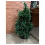 ARTIFICIAL PINE CHRISTMAS TREE, POTTED, PINE CONE