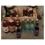 ASSORTED BEVERAGES IN WOODEN CRATE, INCLUDES