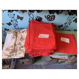 RED COTTON FABRIC PIECES, MONKEY PRINT FABRIC